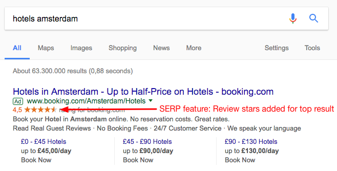 Seo guide: SERp feature example